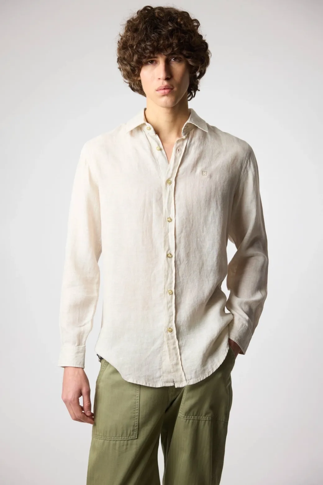 CAMISA DE LINO ECRU