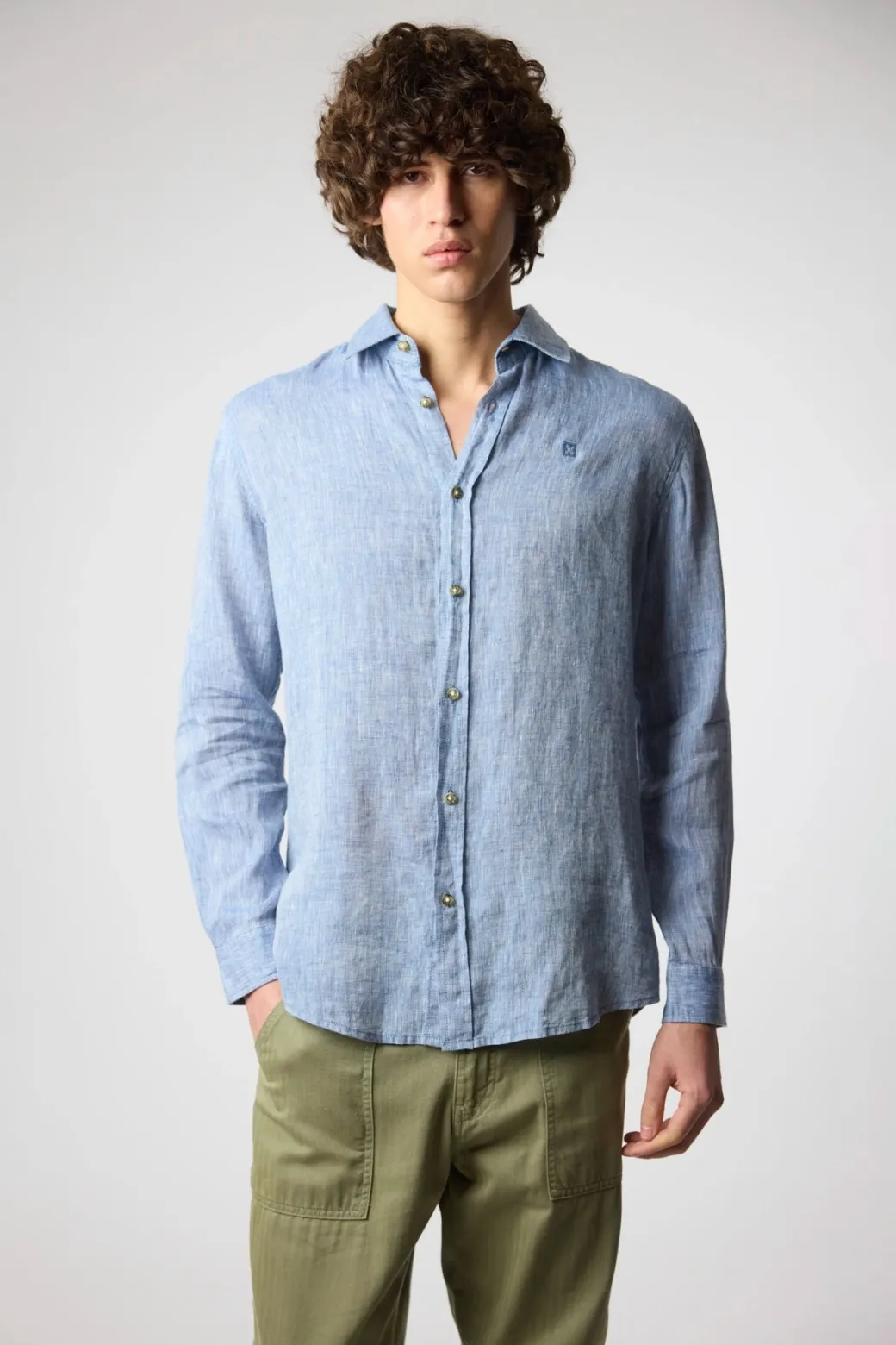 CAMISA DE LINO INDIGO BLUE