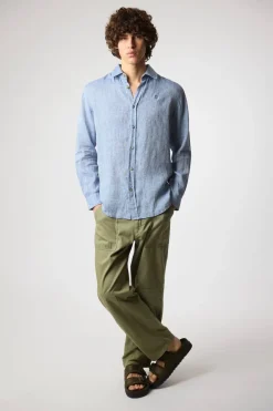 CAMISA DE LINO INDIGO BLUE
