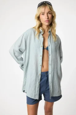 CAMISA DE LINO VERDE