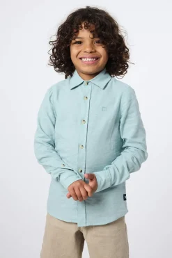 CAMISA KIDS DE LINO VERDE