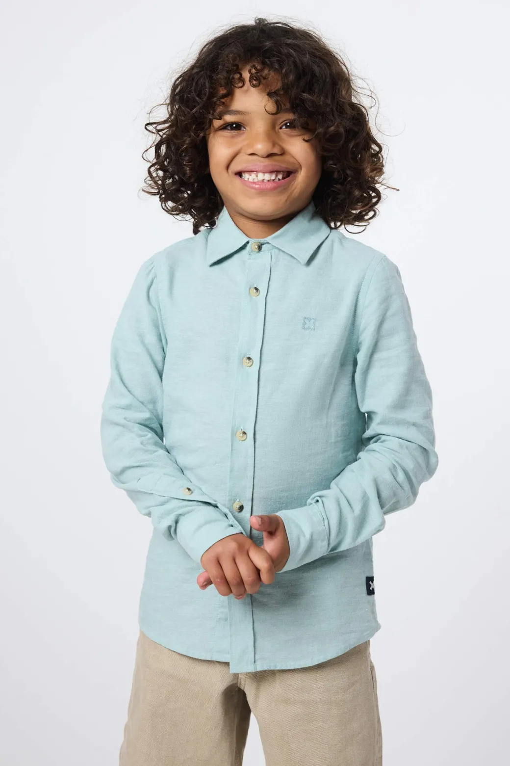 CAMISA KIDS DE LINO VERDE