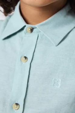 CAMISA KIDS DE LINO VERDE