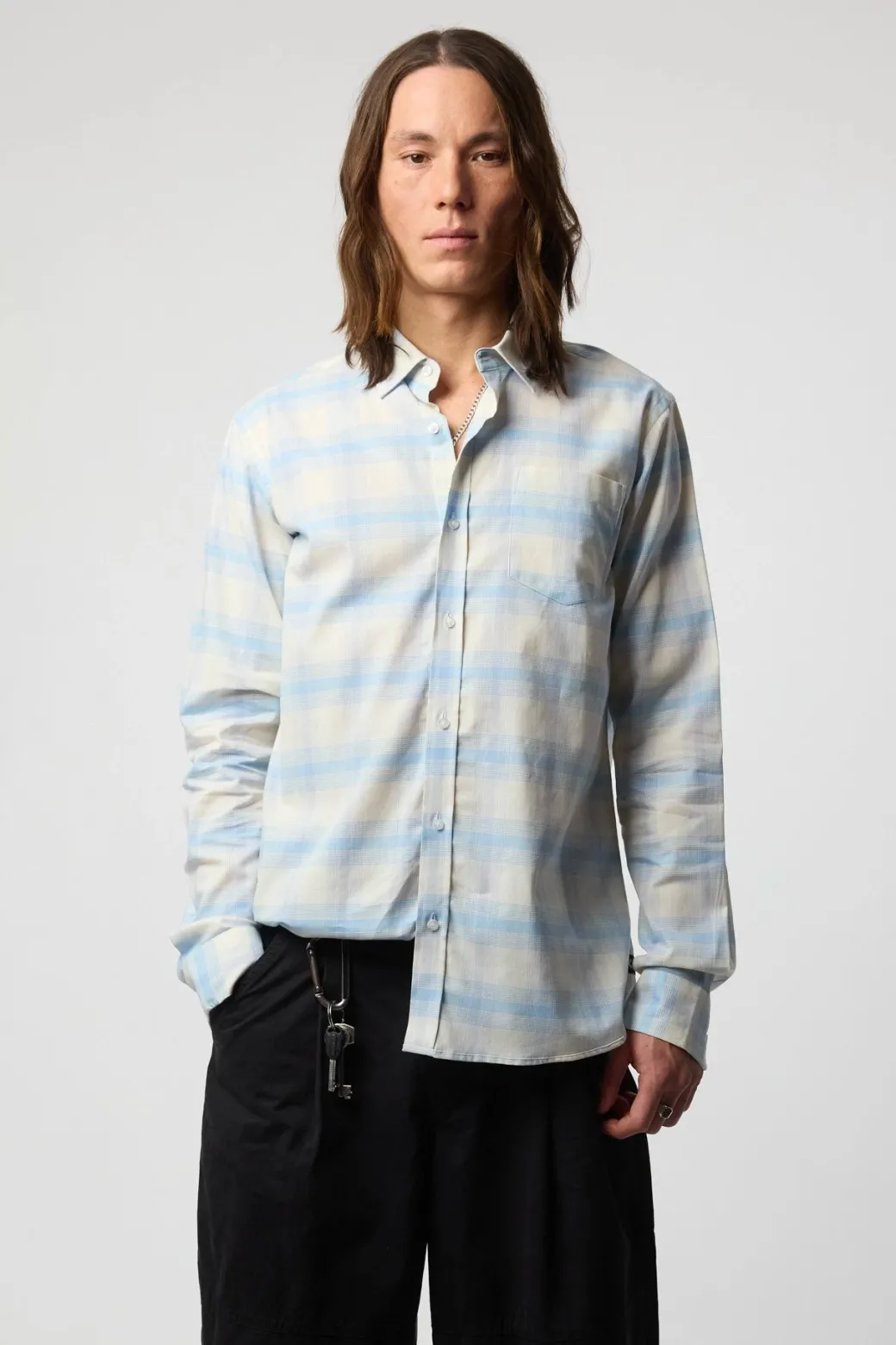 CAMISA PLAID SUMMER INDIGO BLUE