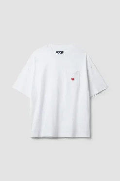 CAMISETA HEART POCKET BLANCA