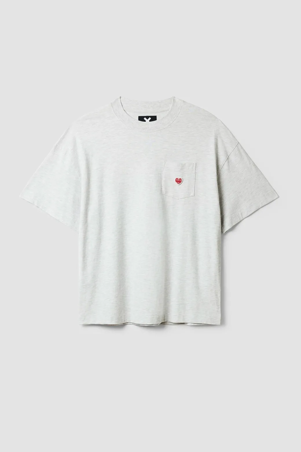 CAMISETA HEART POCKET LIGHT GREY MELANGE