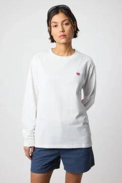 CAMISETA MANGA LARGA HEART BLANCA