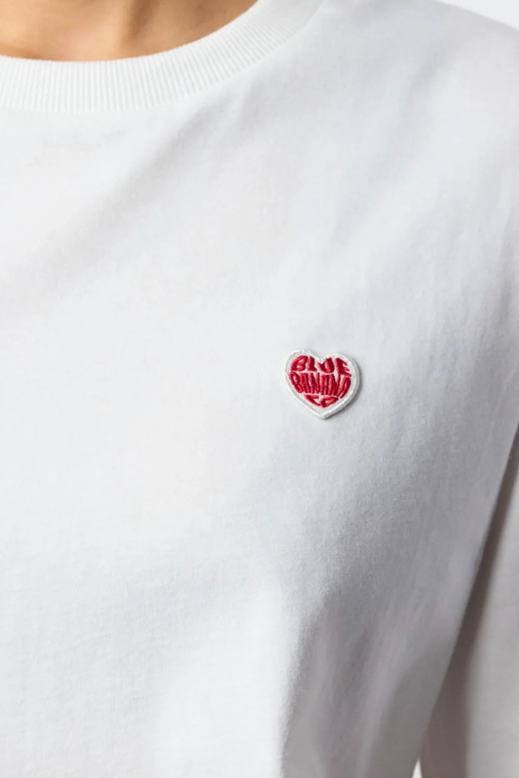 CAMISETA MANGA LARGA HEART BLANCA