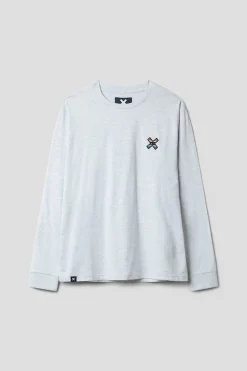 CAMISETA MANGA LARGA KARMA LIGHT GREY MELANGE