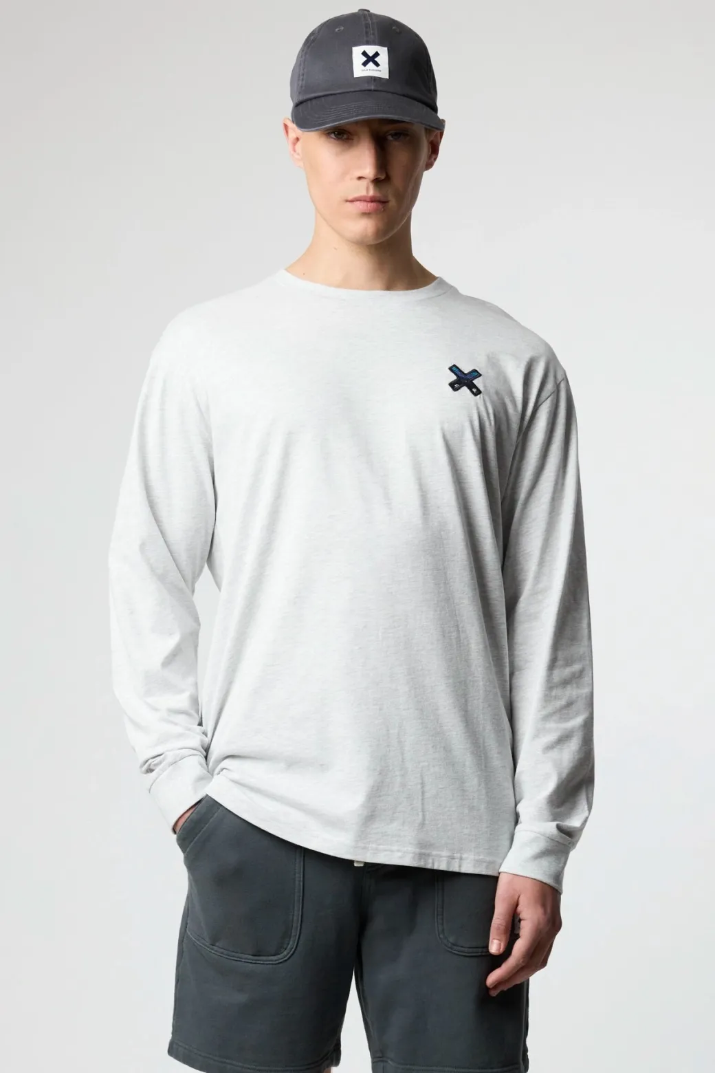CAMISETA MANGA LARGA KARMA LIGHT GREY MELANGE
