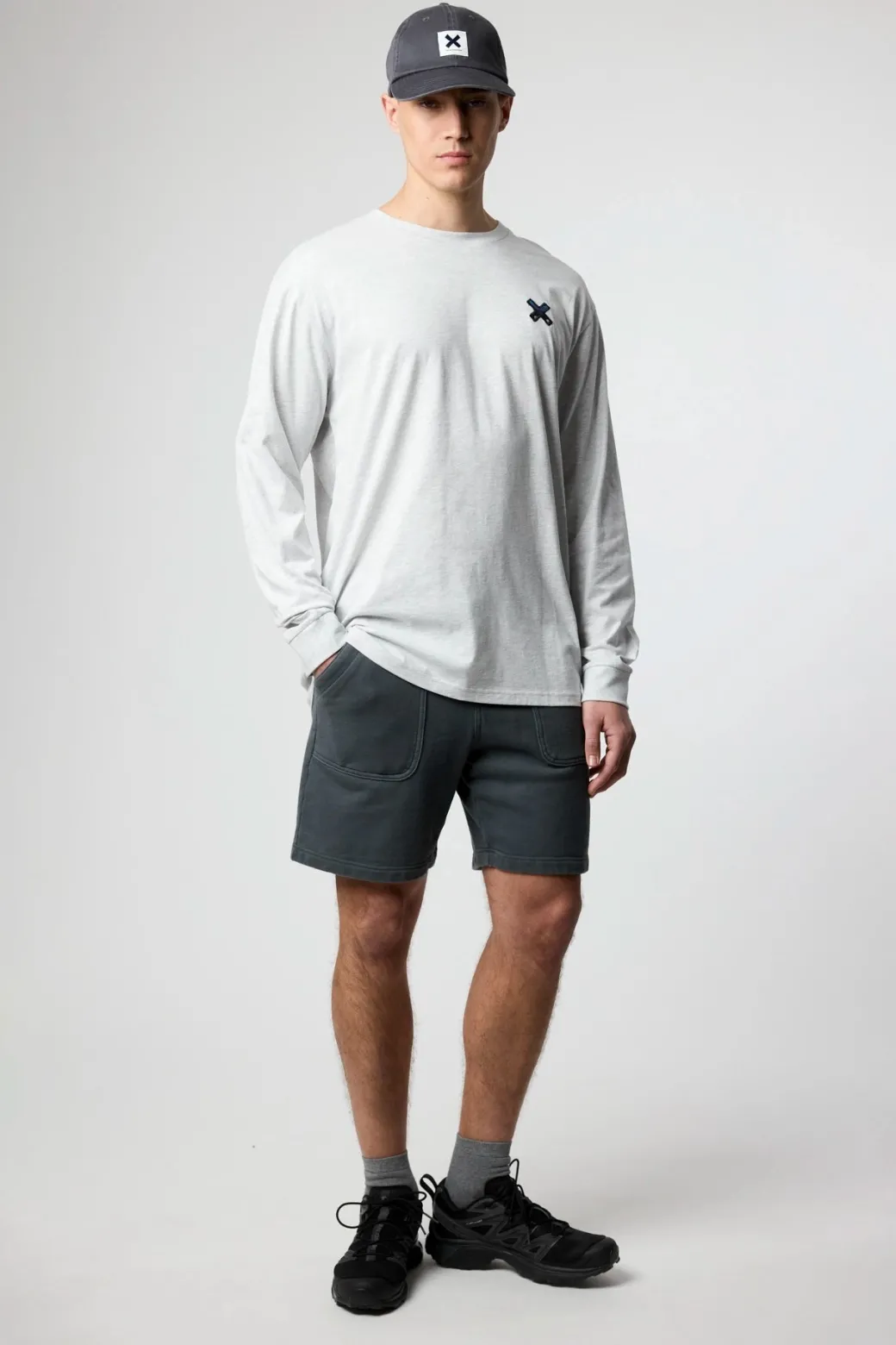 CAMISETA MANGA LARGA KARMA LIGHT GREY MELANGE