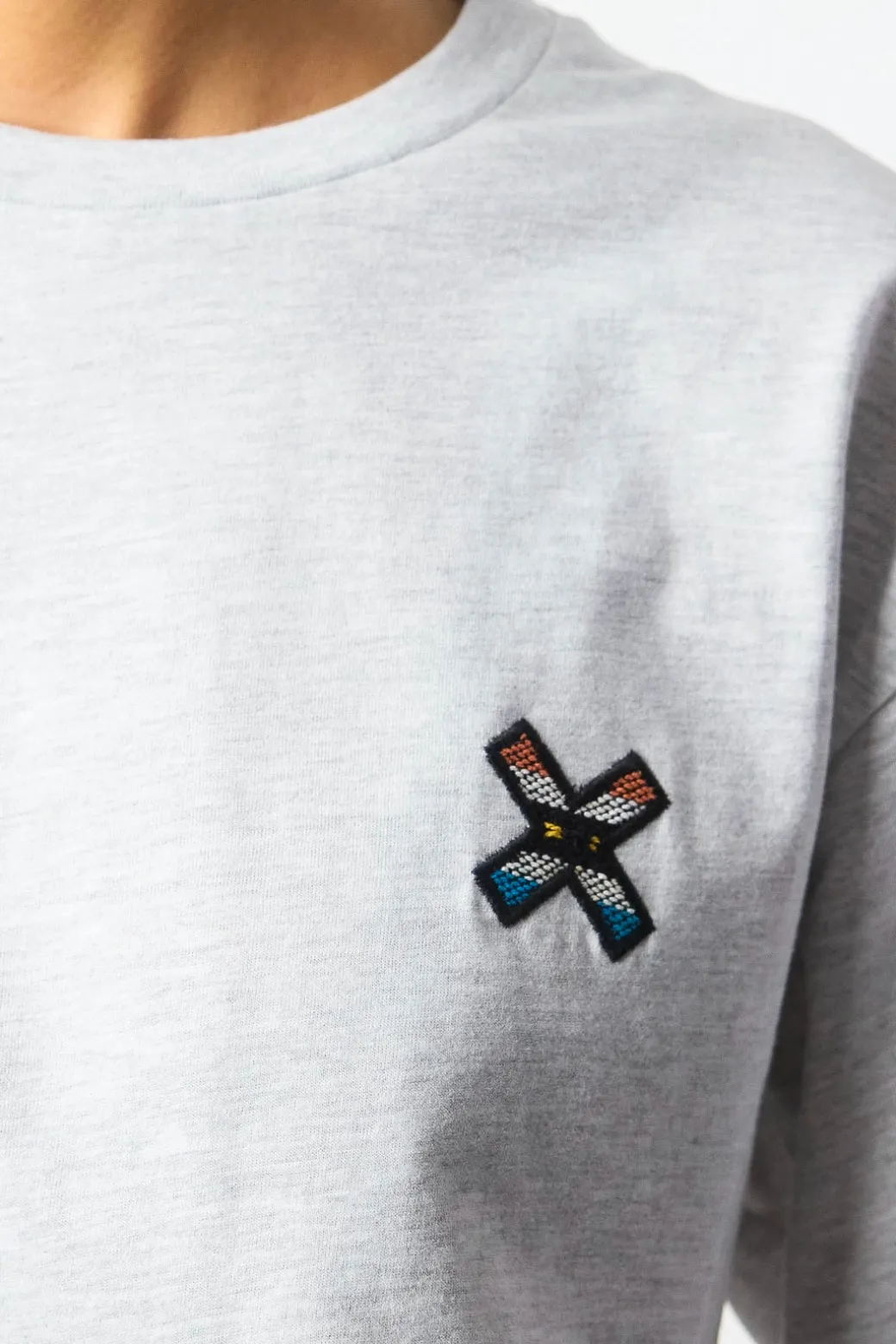 CAMISETA MANGA LARGA KARMA LIGHT GREY MELANGE