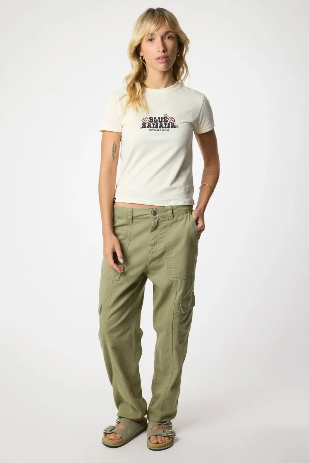 CAMISETA MUJER HARDY CREMA