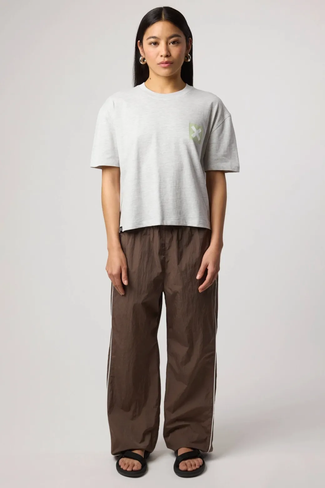 CAMISETA MUJER NATURE LIGHT GREY MELANGE