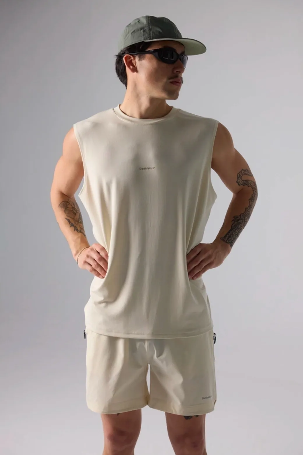 CAMISETA SIN MANGAS ACTIVE DUSTY CREAM