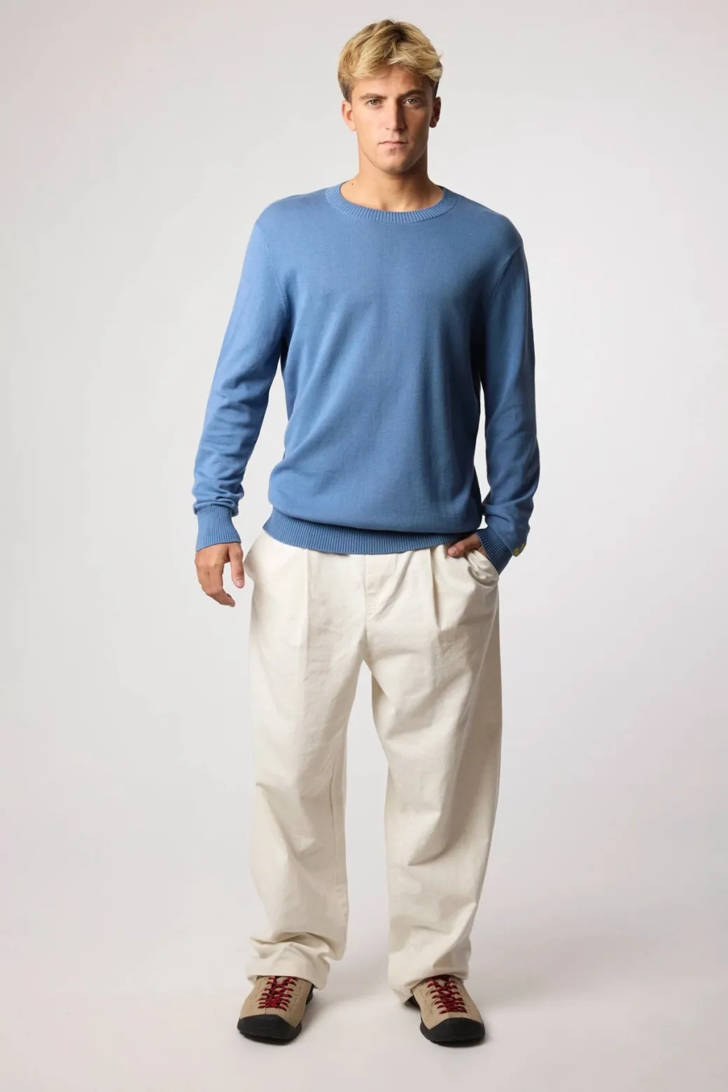 JERSEY KNITTED FISH SKY BLUE