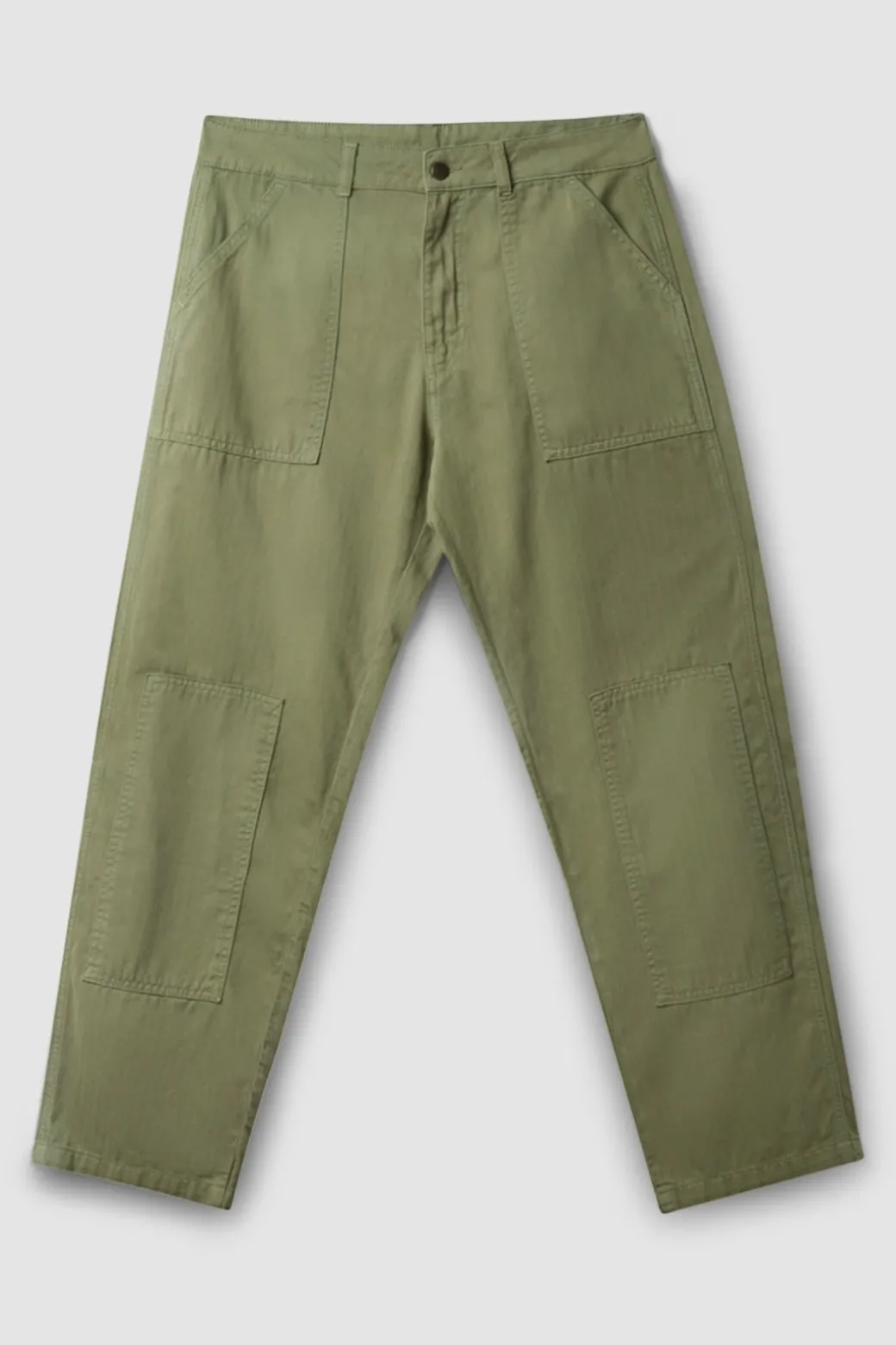 PANTALÓN STRAIGHT PATCHED IGUANA GREEN