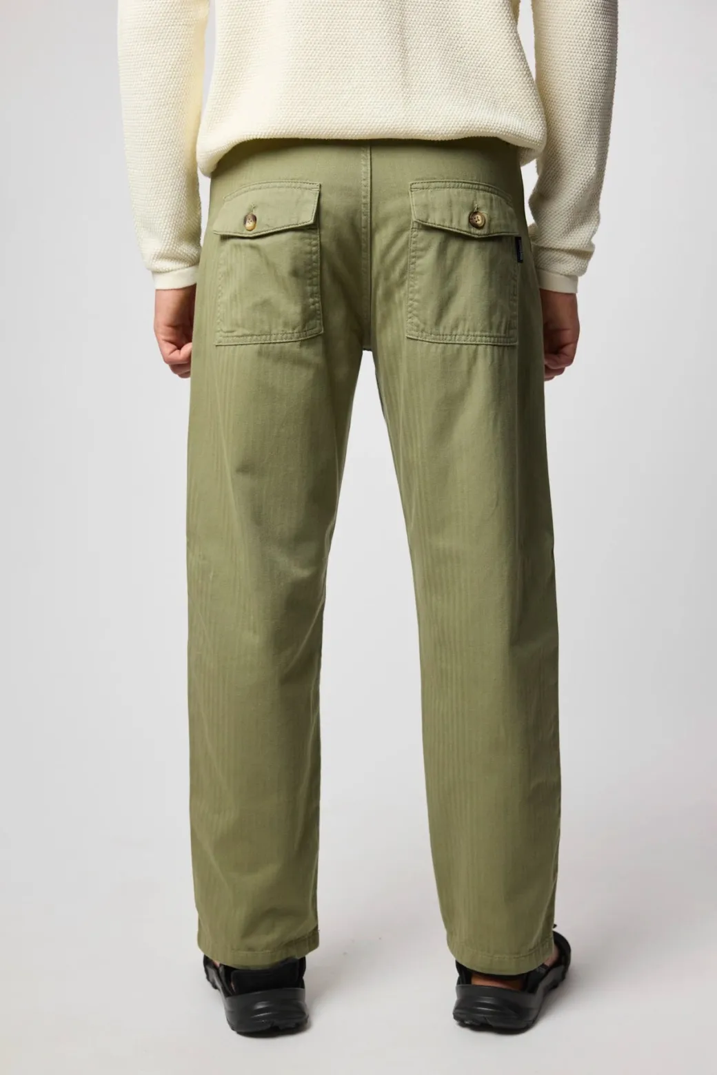 PANTALÓN STRAIGHT PATCHED IGUANA GREEN