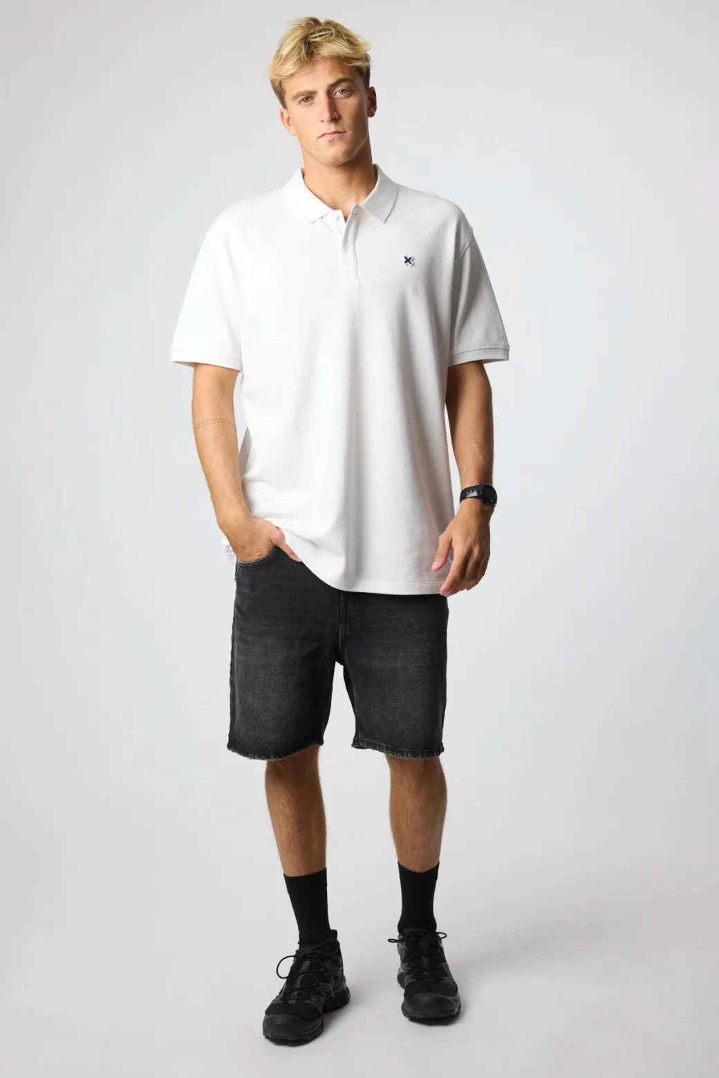 POLO PATCH BLANCO