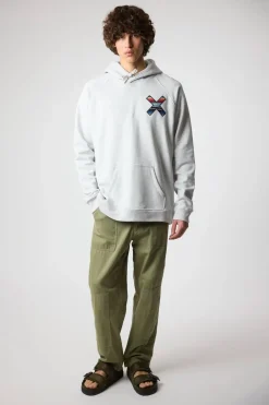 SUDADERA CON CAPUCHA CLASSIC LIGHT GREY MELANGE