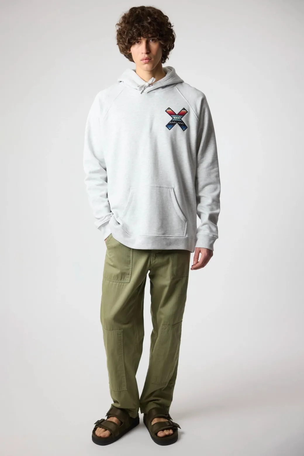 SUDADERA CON CAPUCHA CLASSIC LIGHT GREY MELANGE