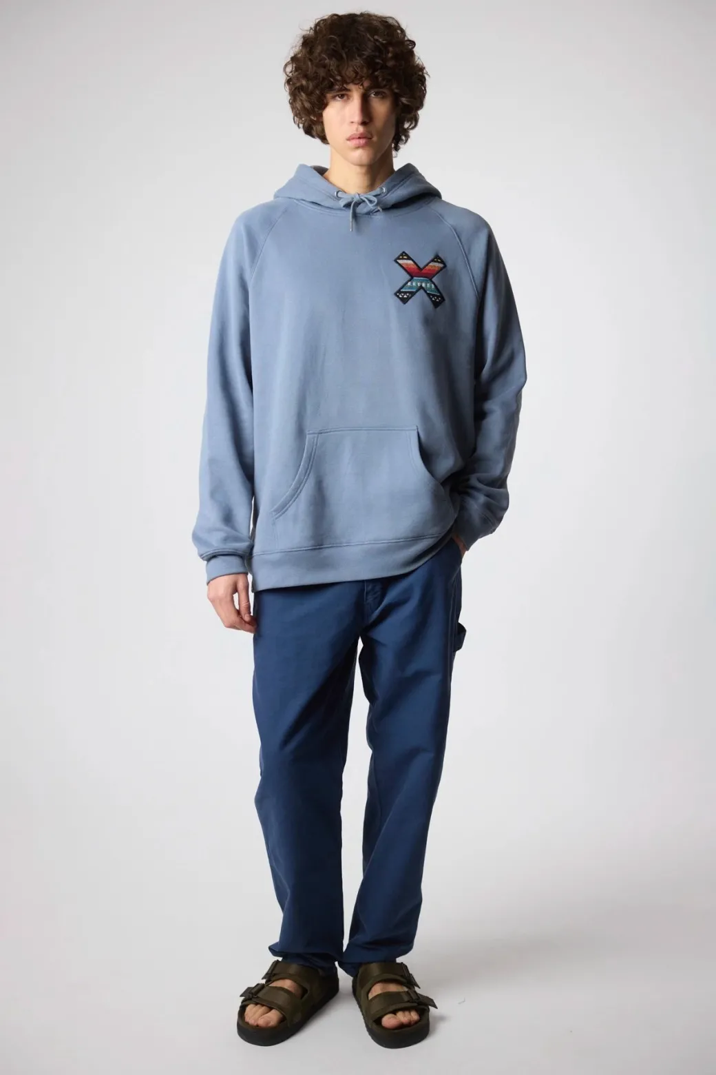 SUDADERA CON CAPUCHA CLASSIC SKY BLUE