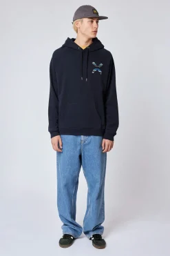 SUDADERA CON CAPUCHA CLASSIC AZUL MARINO