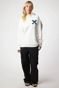 SUDADERA CON CAPUCHA CLASSIC BLANCO ROTO