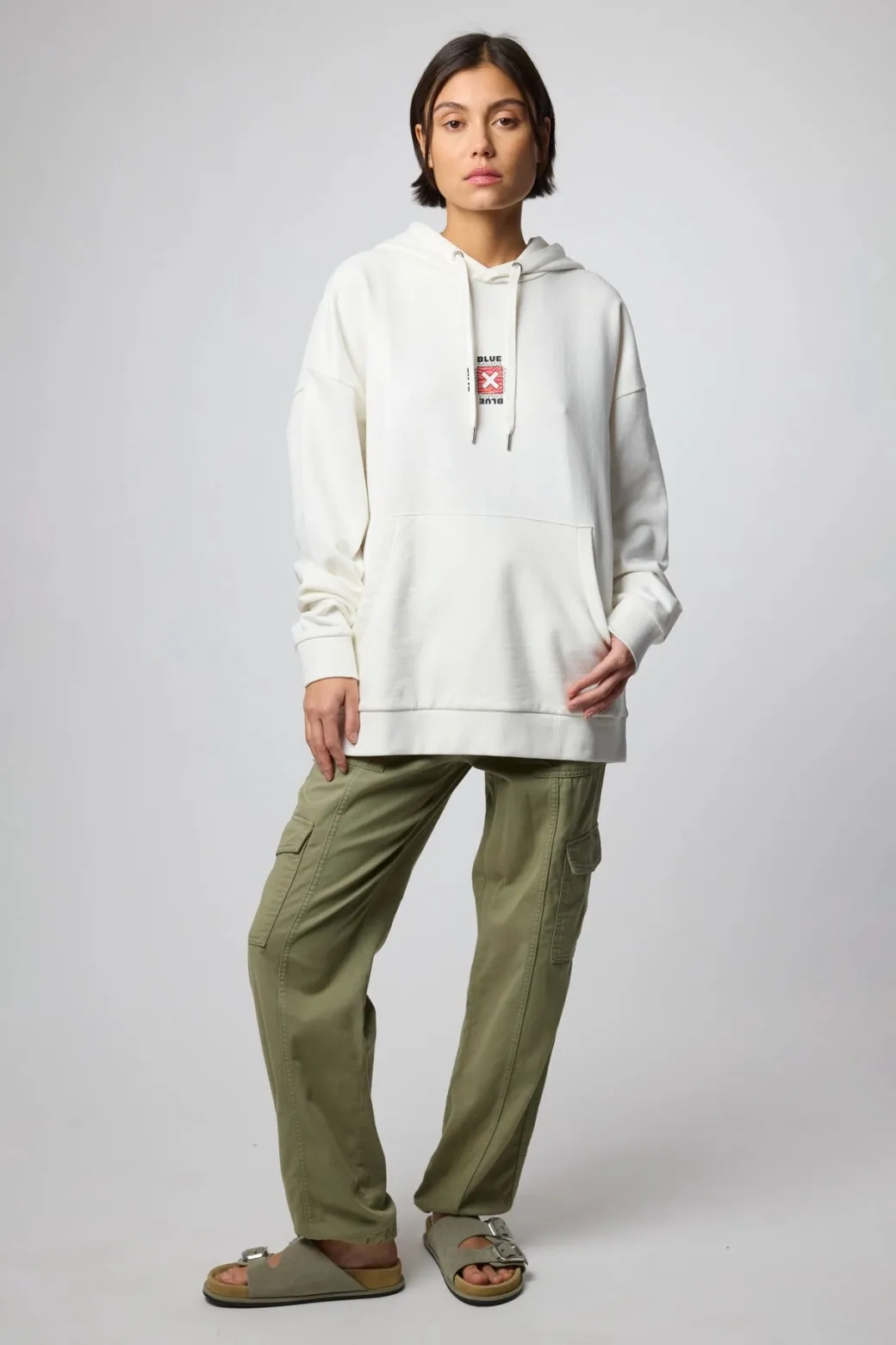 SUDADERA CON CAPUCHA FOAM BLANCO ROTO