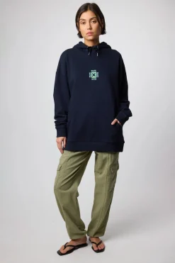 SUDADERA CON CAPUCHA FOAM AZUL MARINO