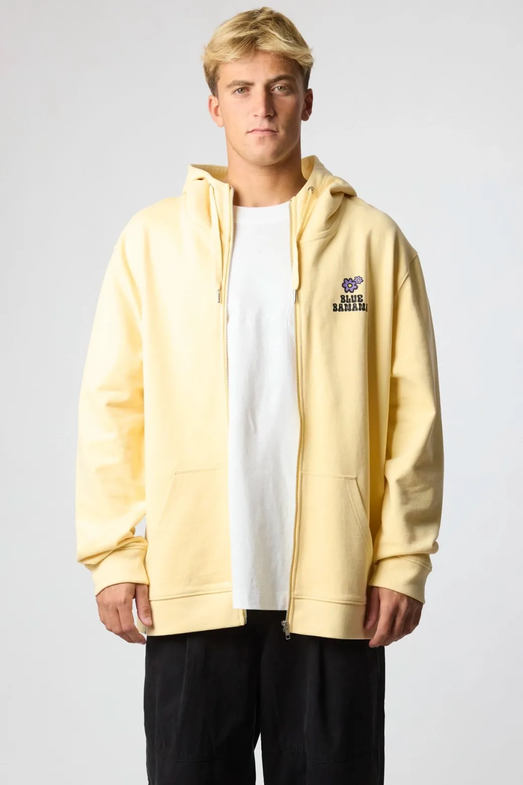 SUDADERA CON CAPUCHA FULL ZIP HARDY LIGHT YELLOW