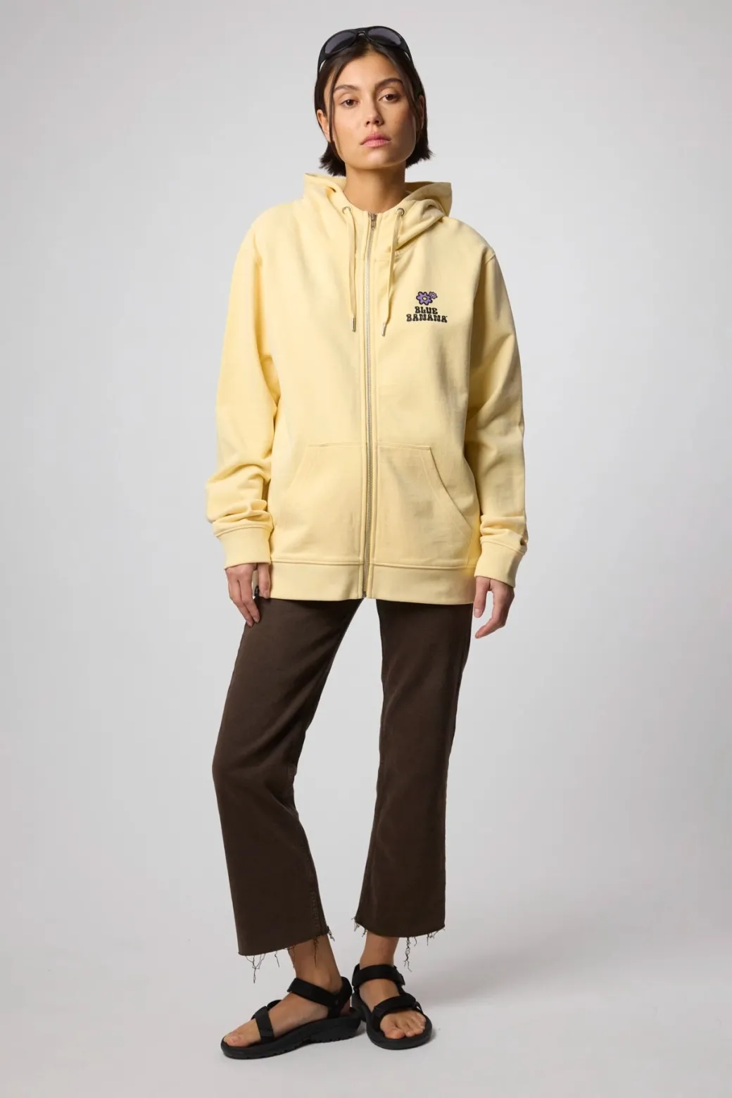 SUDADERA CON CAPUCHA FULL ZIP HARDY LIGHT YELLOW