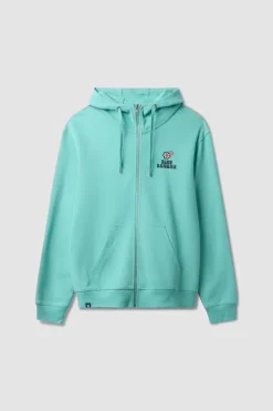 SUDADERA CON CAPUCHA FULL ZIP HARDY ACQUA