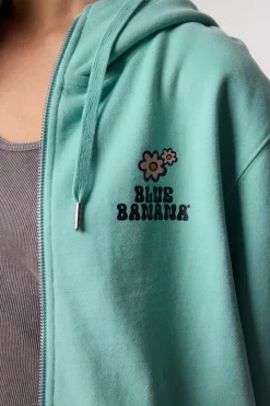 SUDADERA CON CAPUCHA FULL ZIP HARDY ACQUA