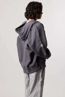 SUDADERA CON CAPUCHA FULL ZIP RANDOM ASH