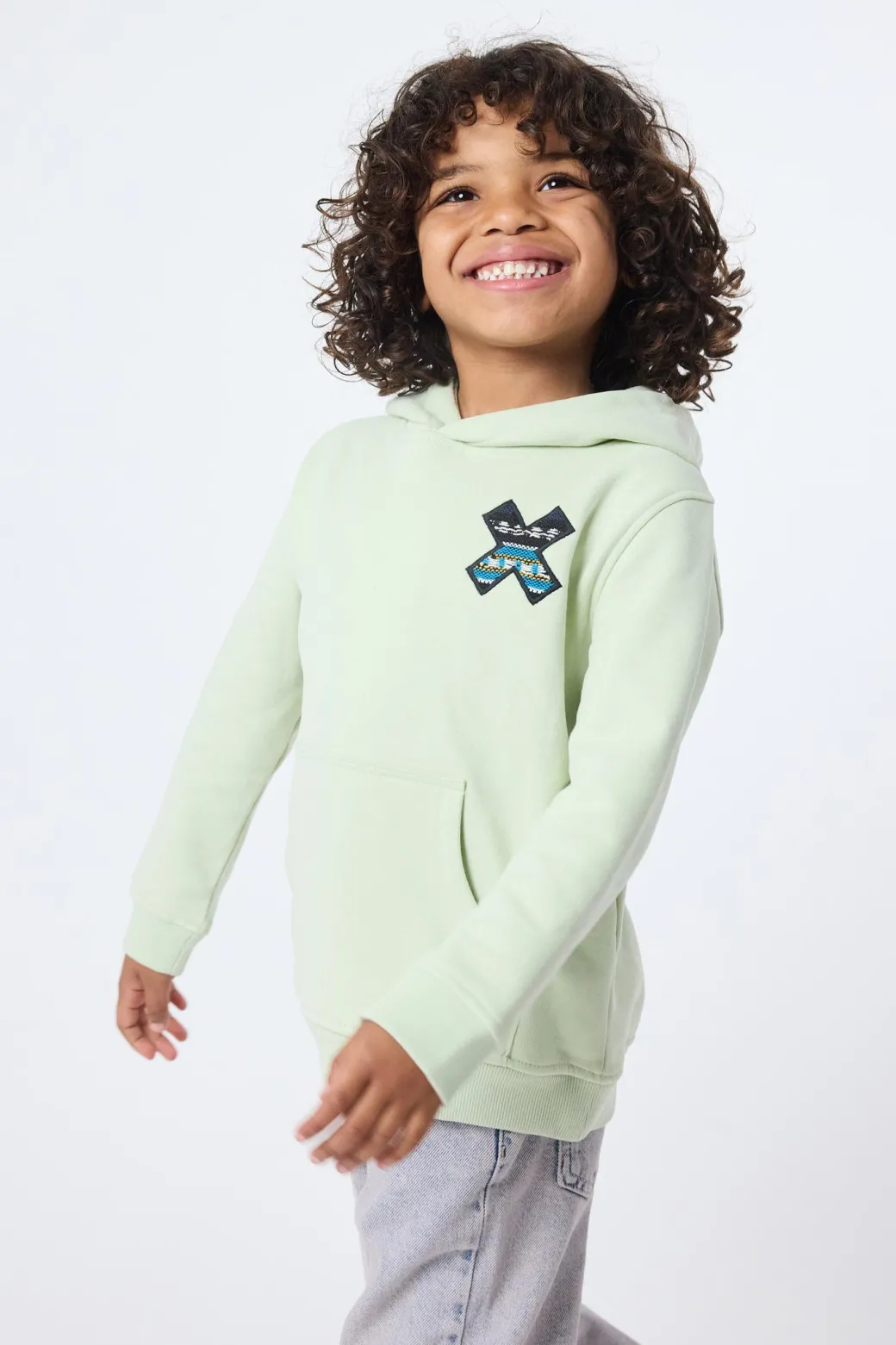 SUDADERA CON CAPUCHA KIDS CLASSIC PISTACHO