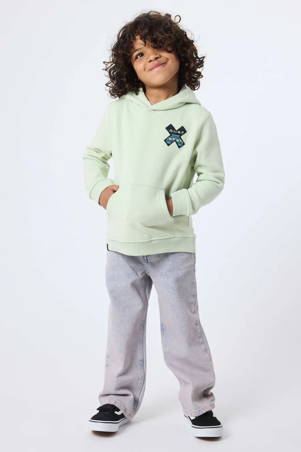 SUDADERA CON CAPUCHA KIDS CLASSIC PISTACHO