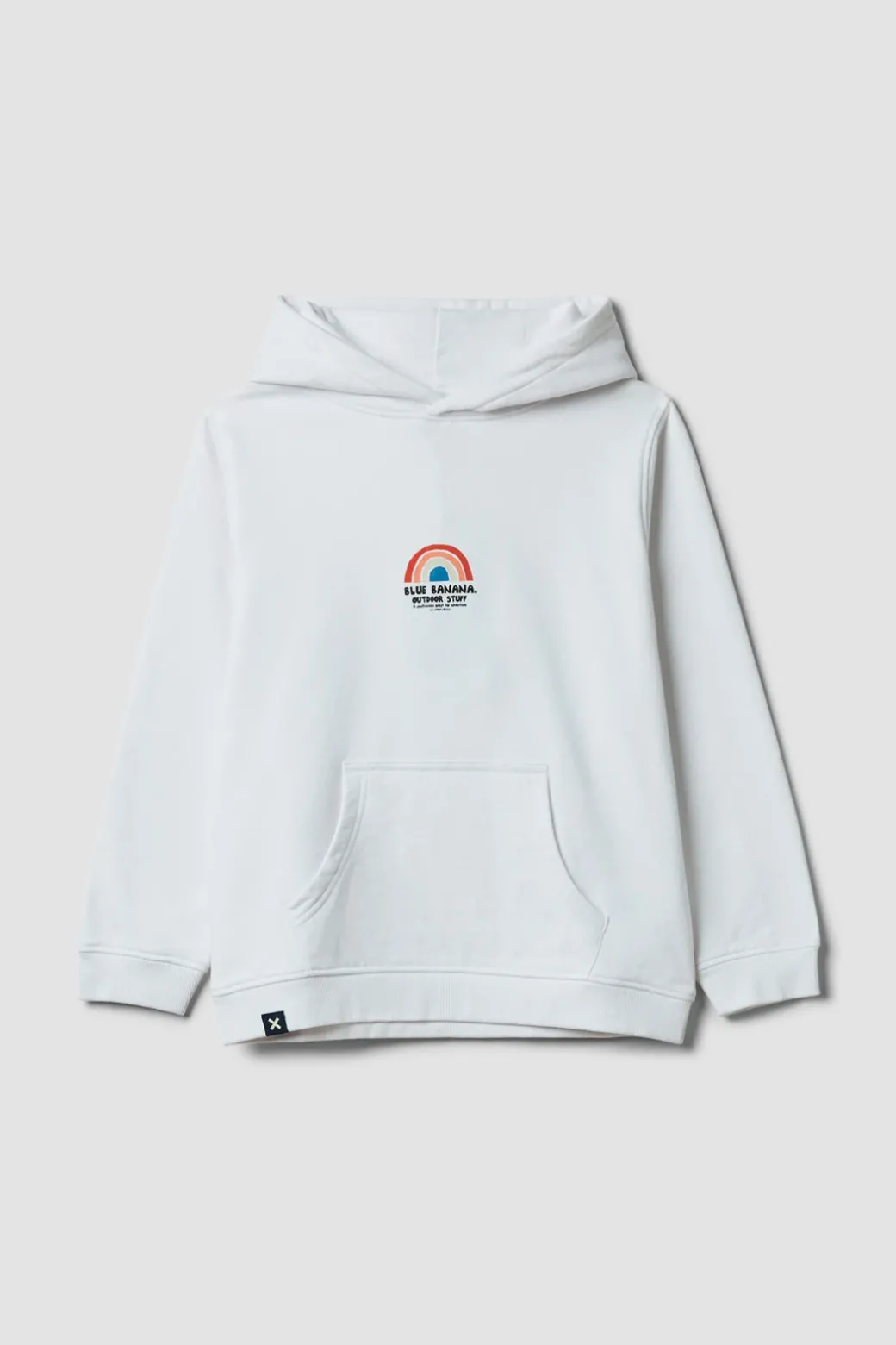 SUDADERA CON CAPUCHA KIDS RAINBOW BLANCA
