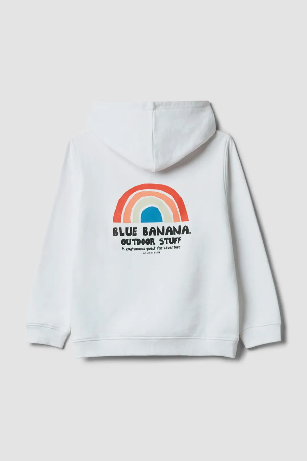 SUDADERA CON CAPUCHA KIDS RAINBOW BLANCA