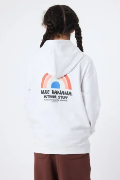 SUDADERA CON CAPUCHA KIDS RAINBOW BLANCA