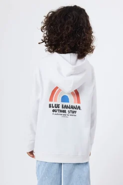 SUDADERA CON CAPUCHA KIDS RAINBOW BLANCA