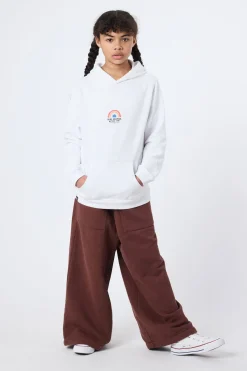 SUDADERA CON CAPUCHA KIDS RAINBOW BLANCA