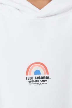 SUDADERA CON CAPUCHA KIDS RAINBOW BLANCA