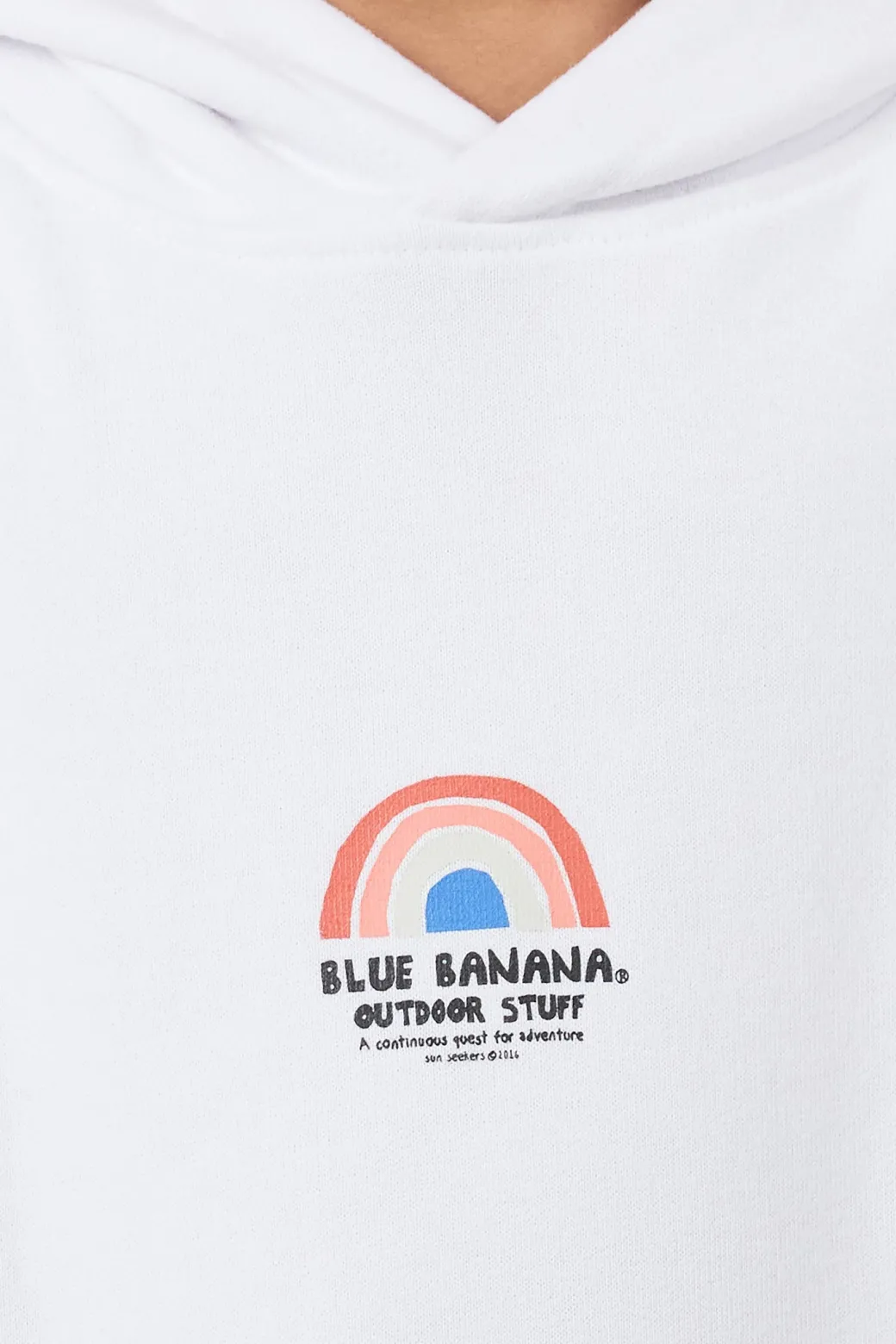 SUDADERA CON CAPUCHA KIDS RAINBOW BLANCA