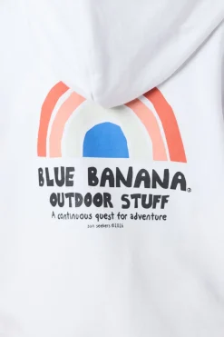 SUDADERA CON CAPUCHA KIDS RAINBOW BLANCA