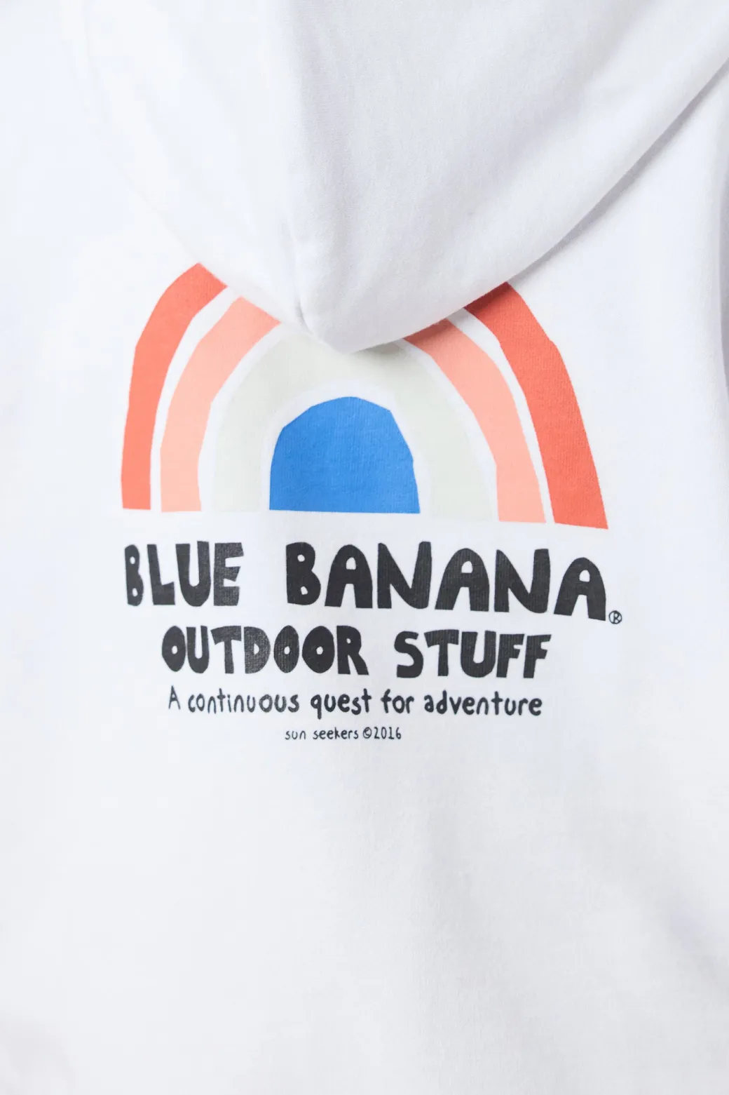 SUDADERA CON CAPUCHA KIDS RAINBOW BLANCA