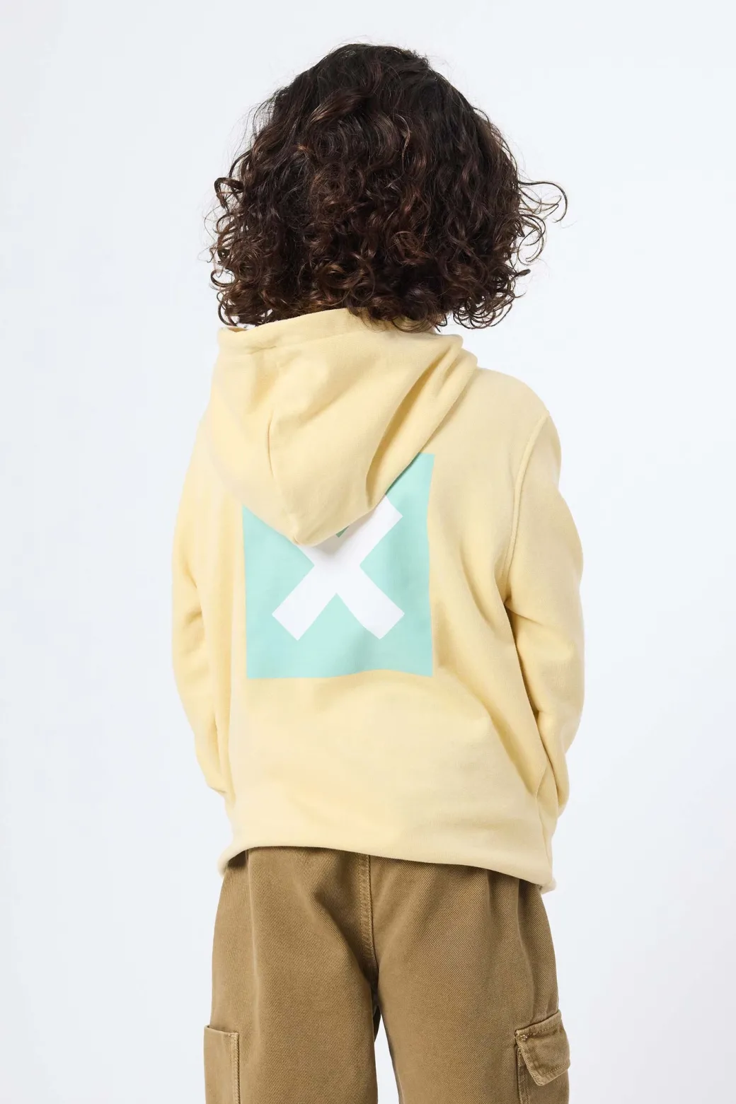 SUDADERA CON CAPUCHA KIDS NATURE LIGHT YELLOW