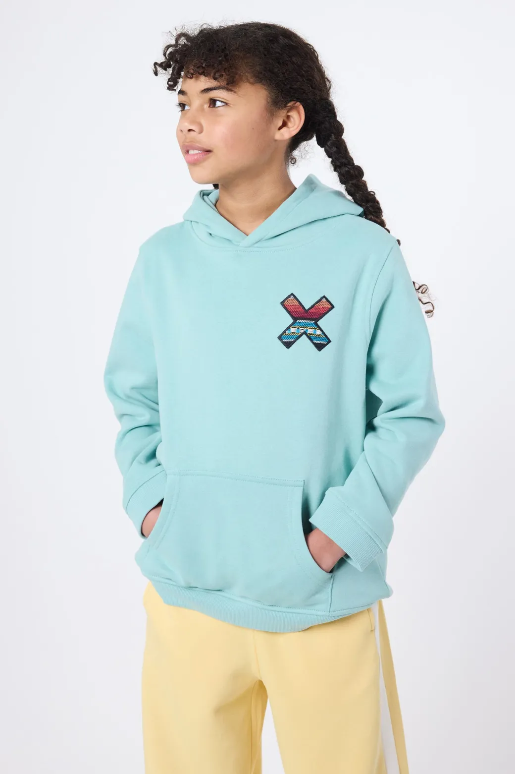 SUDADERA CON CAPUCHA KIDS CLASSIC ACQUA