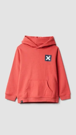 SUDADERA CON CAPUCHA KIDS NATURE ROJA