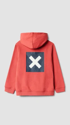 SUDADERA CON CAPUCHA KIDS NATURE ROJA